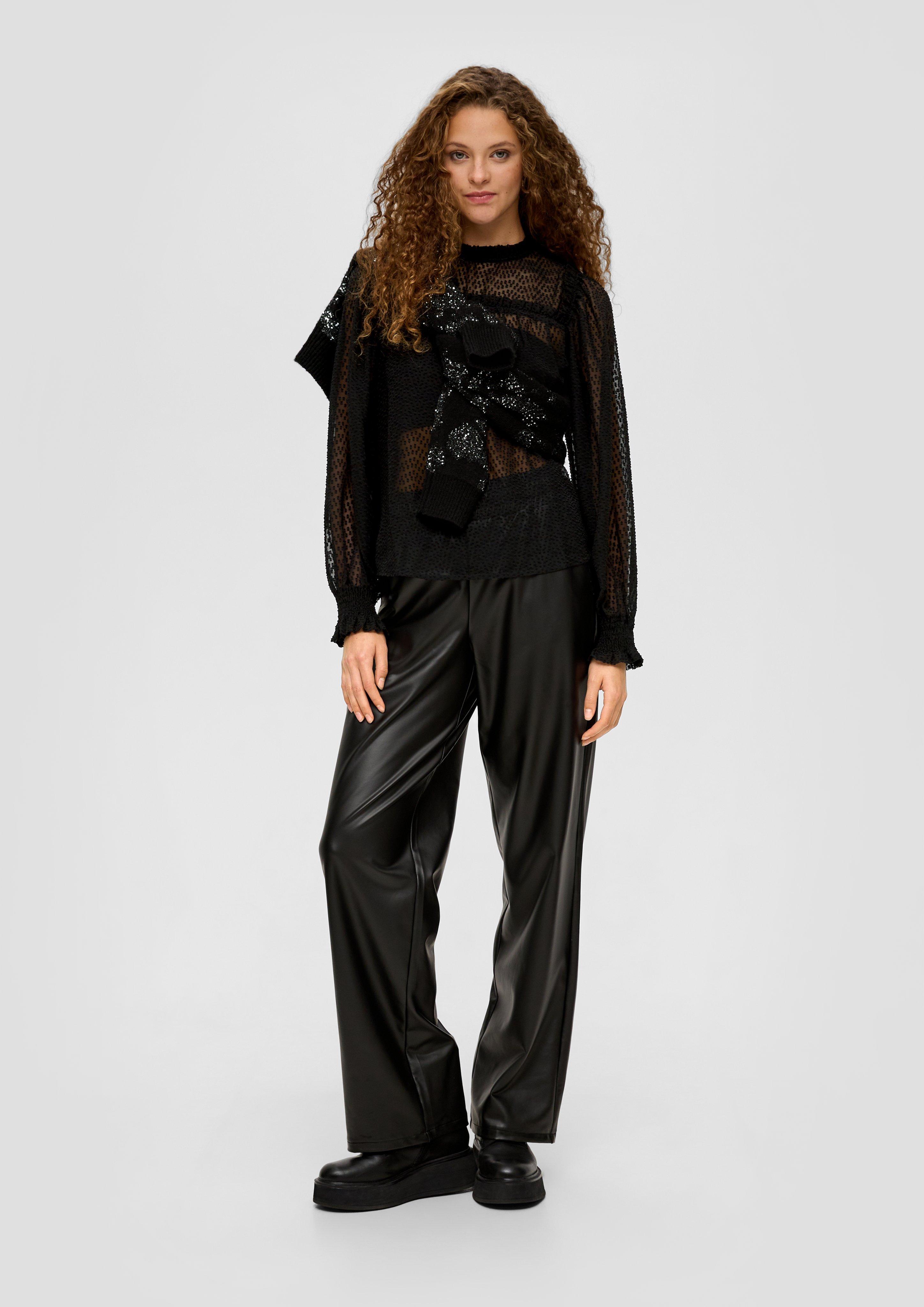 Chiffon Bluse mit Dobby-Struktur  2138142-9999