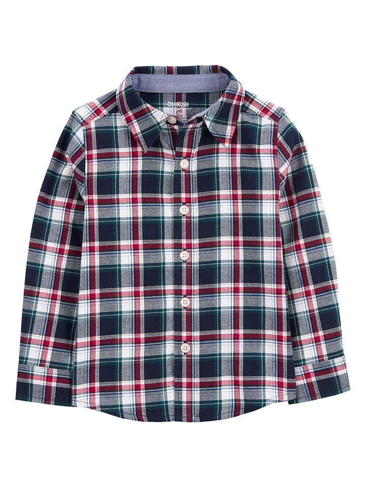 OshKosh Hemd in Dunkelblau/ Rot günstig kaufen