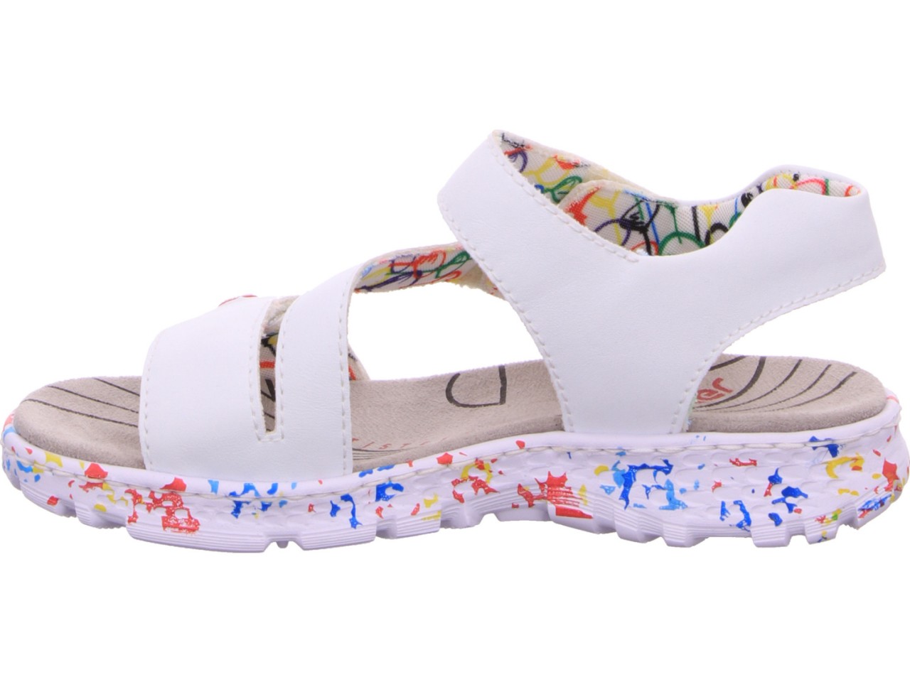 RIEKER Klassische Sandalen weiss