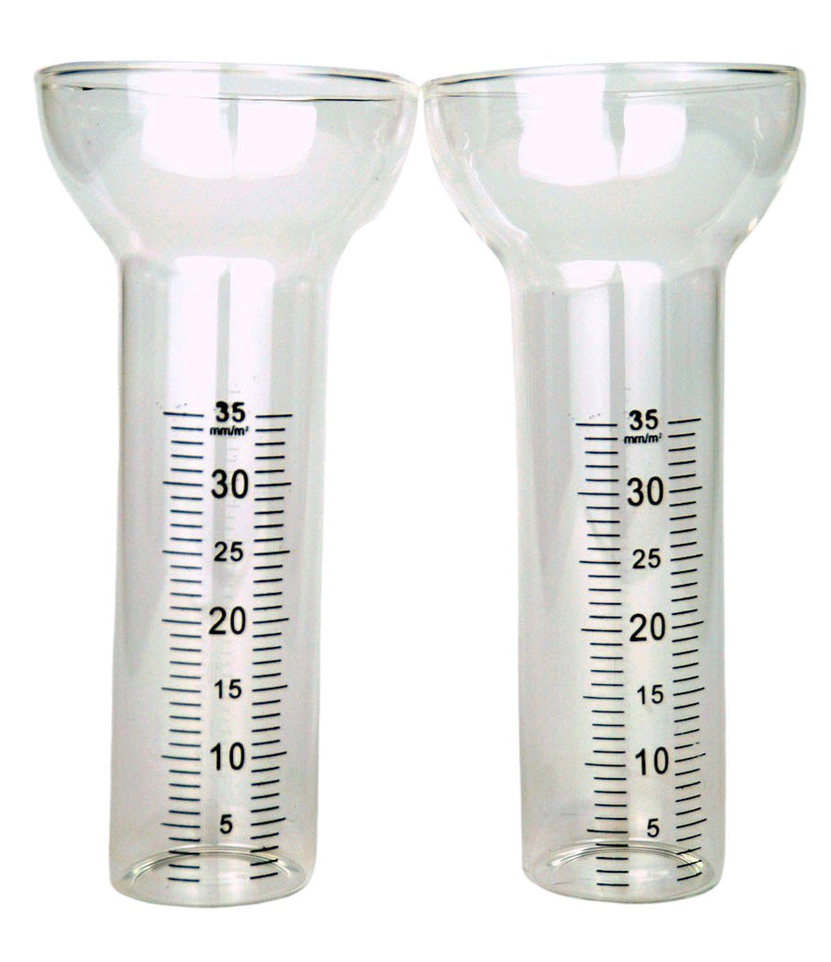 Gartenursel 2tlg Ersatzglas für Regenmesser für Niederschlagsmesser Kelch Regenmesser