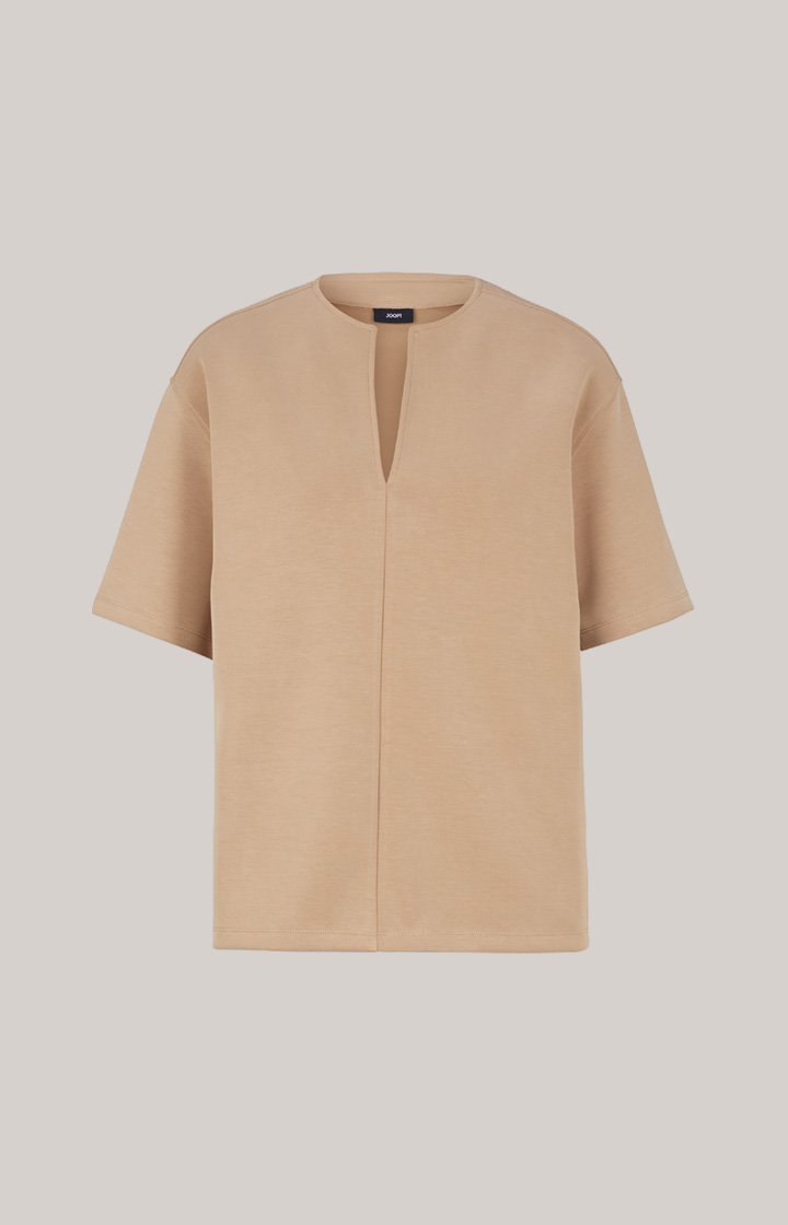 Soft Scuba-Sweat-Shirt in Beige