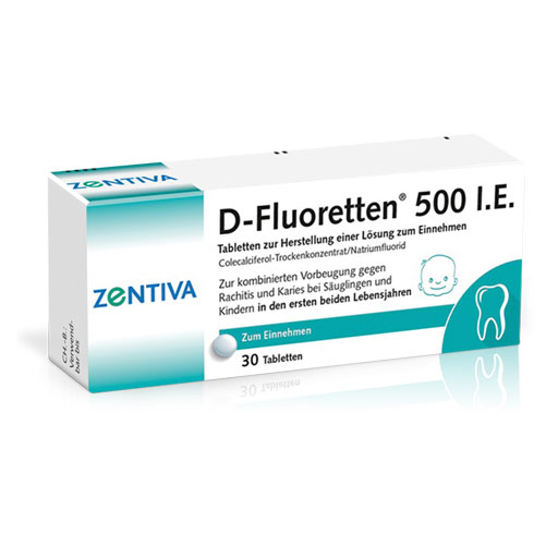 D FLUORETTEN 500 Tabletten  30 St  Tabletten