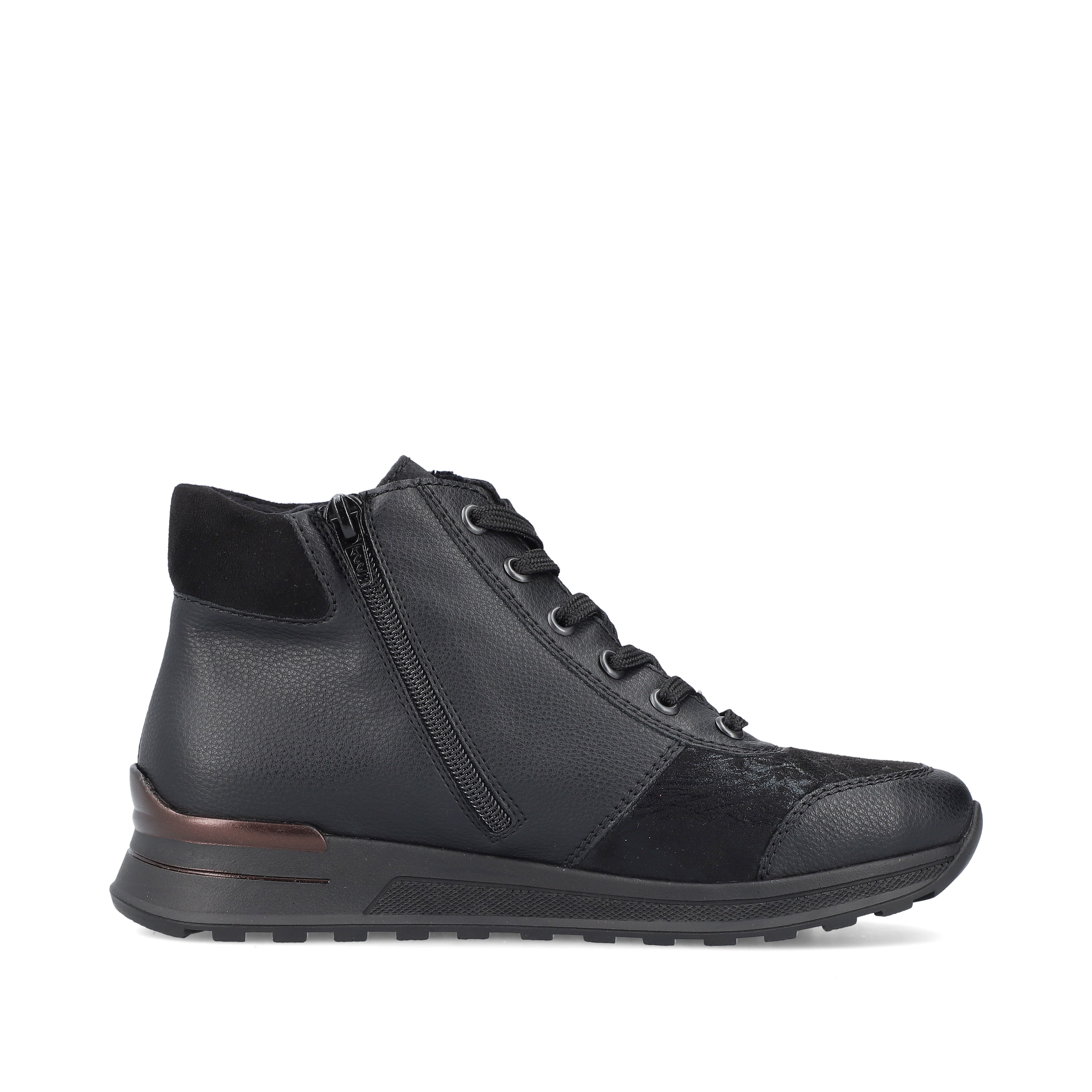 Rieker Damen Schnürschuhe tiefschwarz