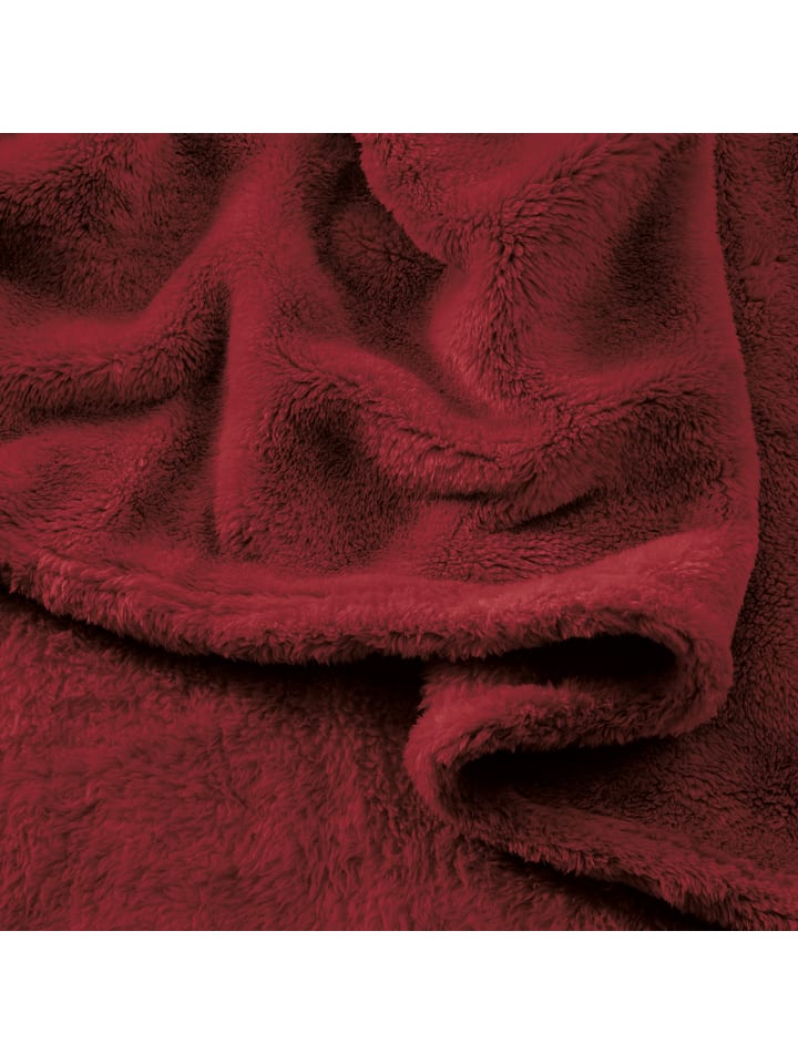 Erwin Müller Wohndecke Salerno in rot günstig kaufen 150 x 200 cm