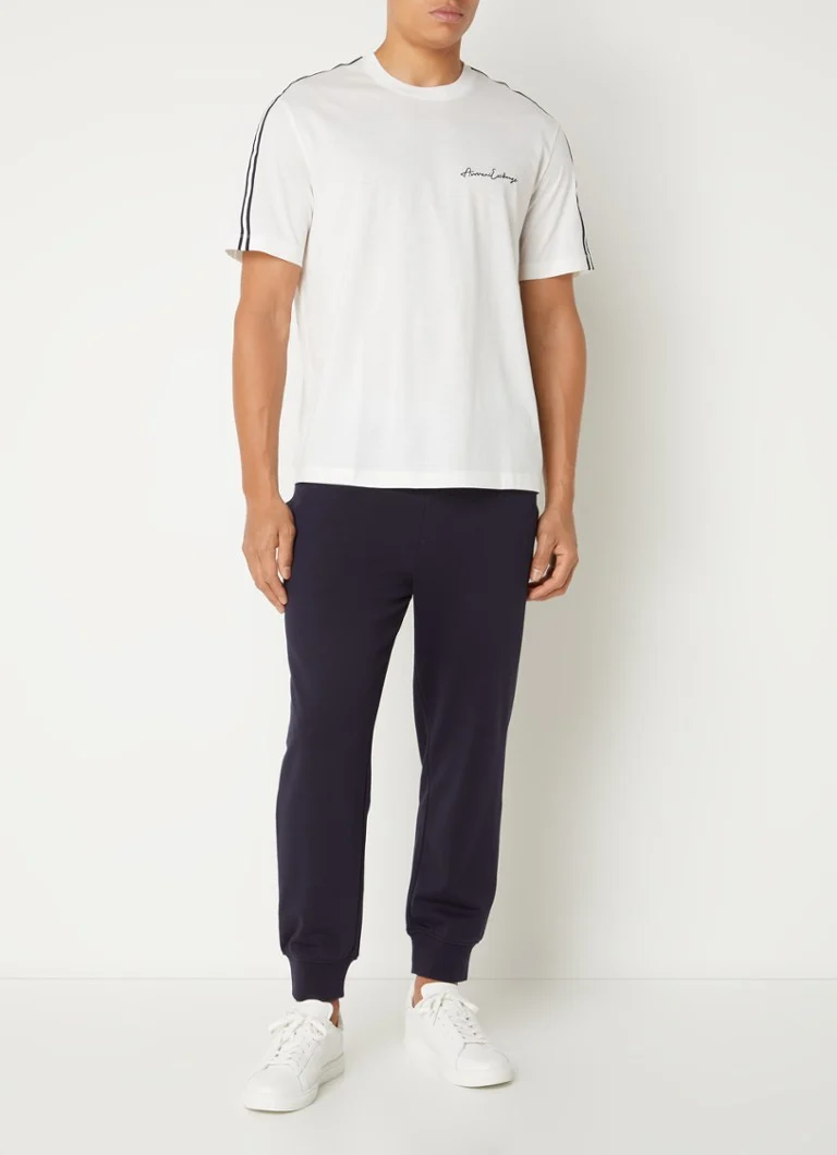 Tricou Armani Exchange cu logo brodat