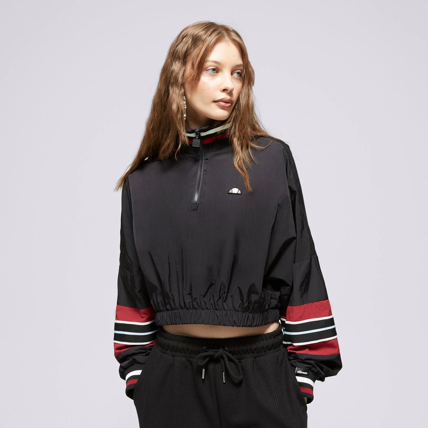 ELLESSE SWEATSHIRT MIT REIßVERSCHLUSS   TAMMY CROP TRACK TOP Schwarz