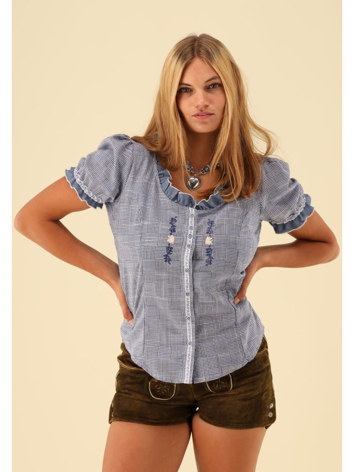 OS-Trachten Trachtenbluse Twede in jeans günstig kaufen