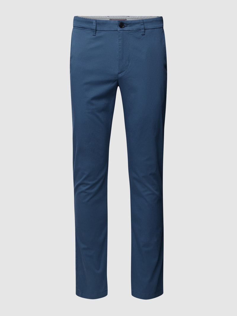 Chino mit französischen Eingrifftaschen in blau