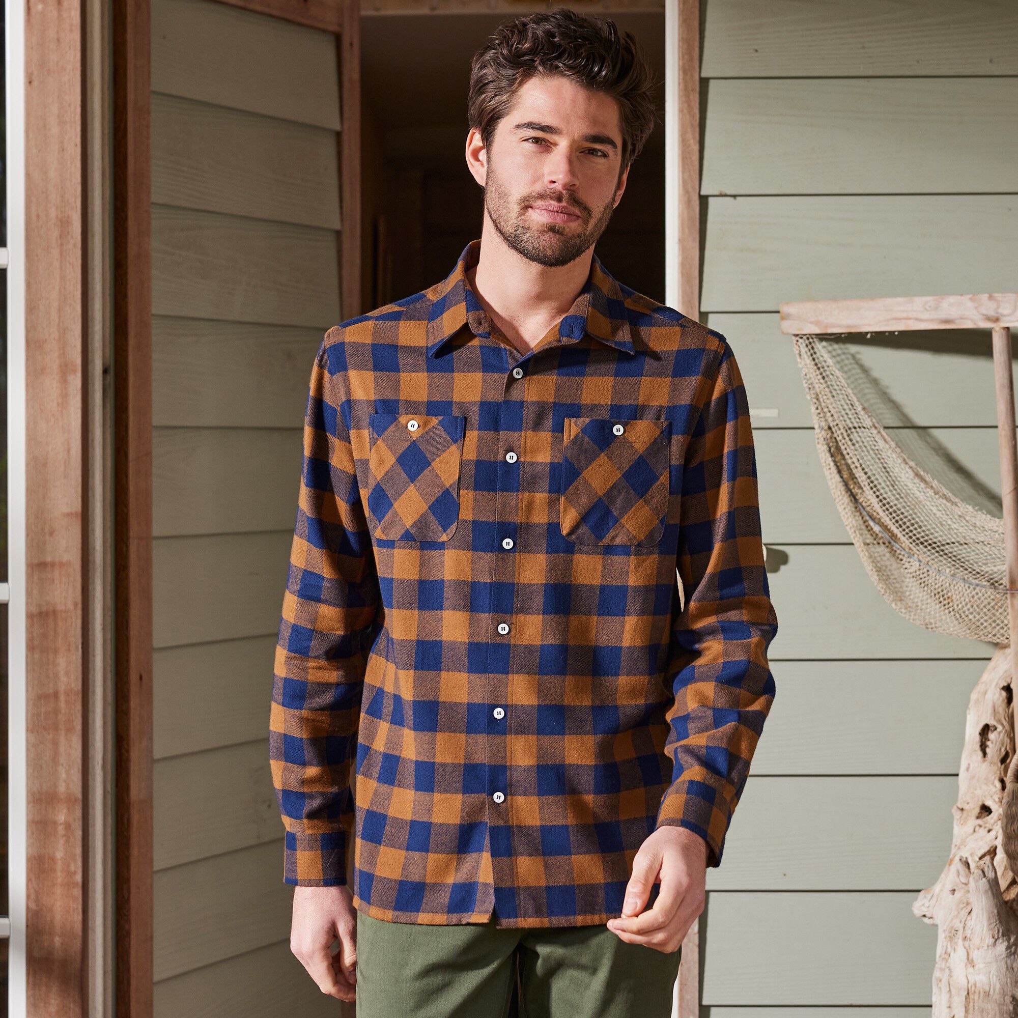Chemise carreaux écossais flanelle
