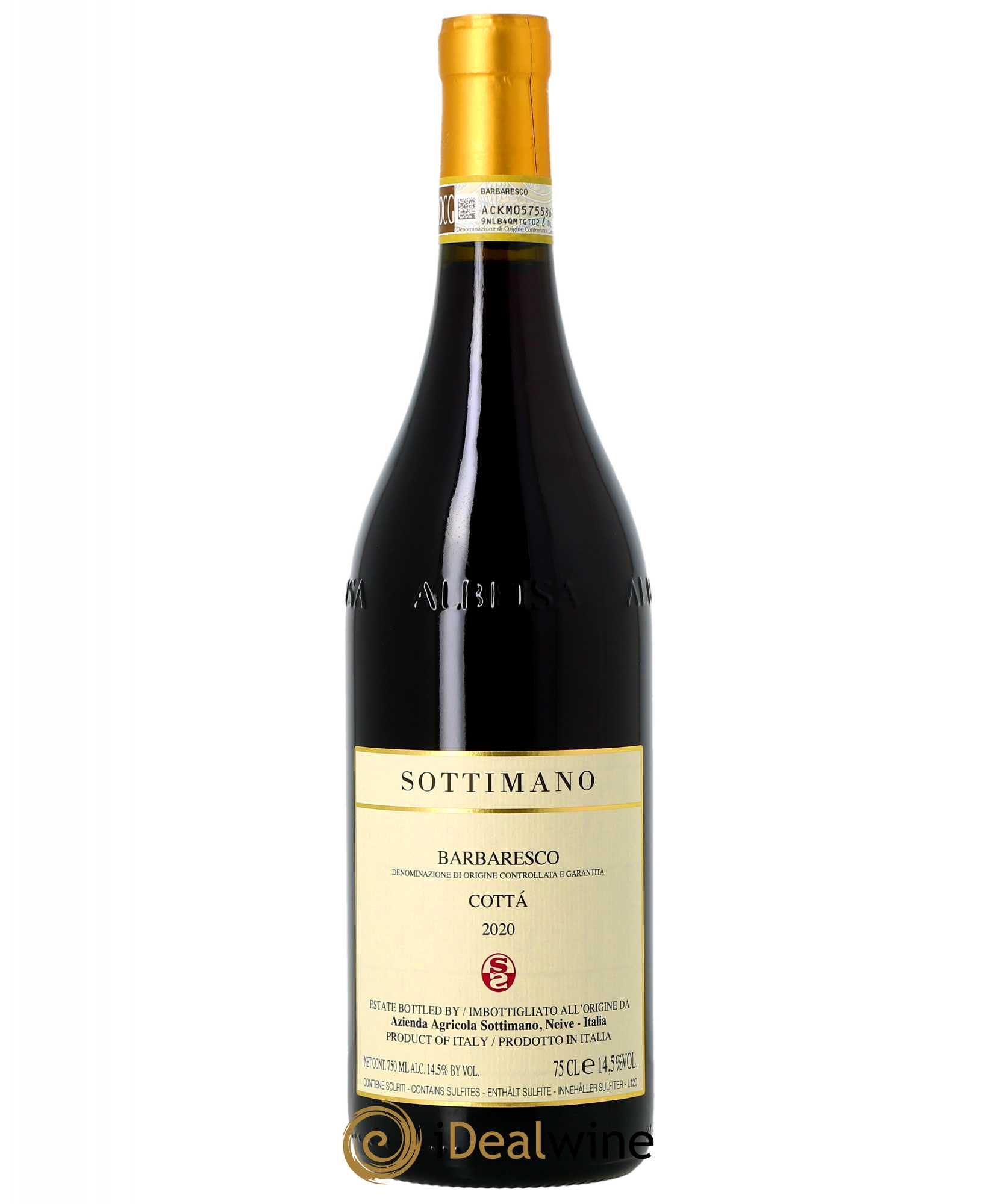 Barbaresco DOCG Cottà Sottimano  2020 - Lot de 1 Bouteille