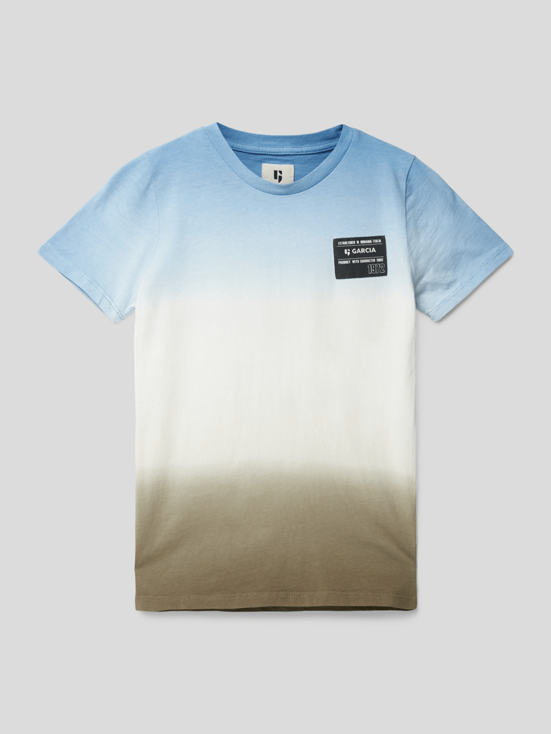 T-Shirt mit Farbverlauf in blau