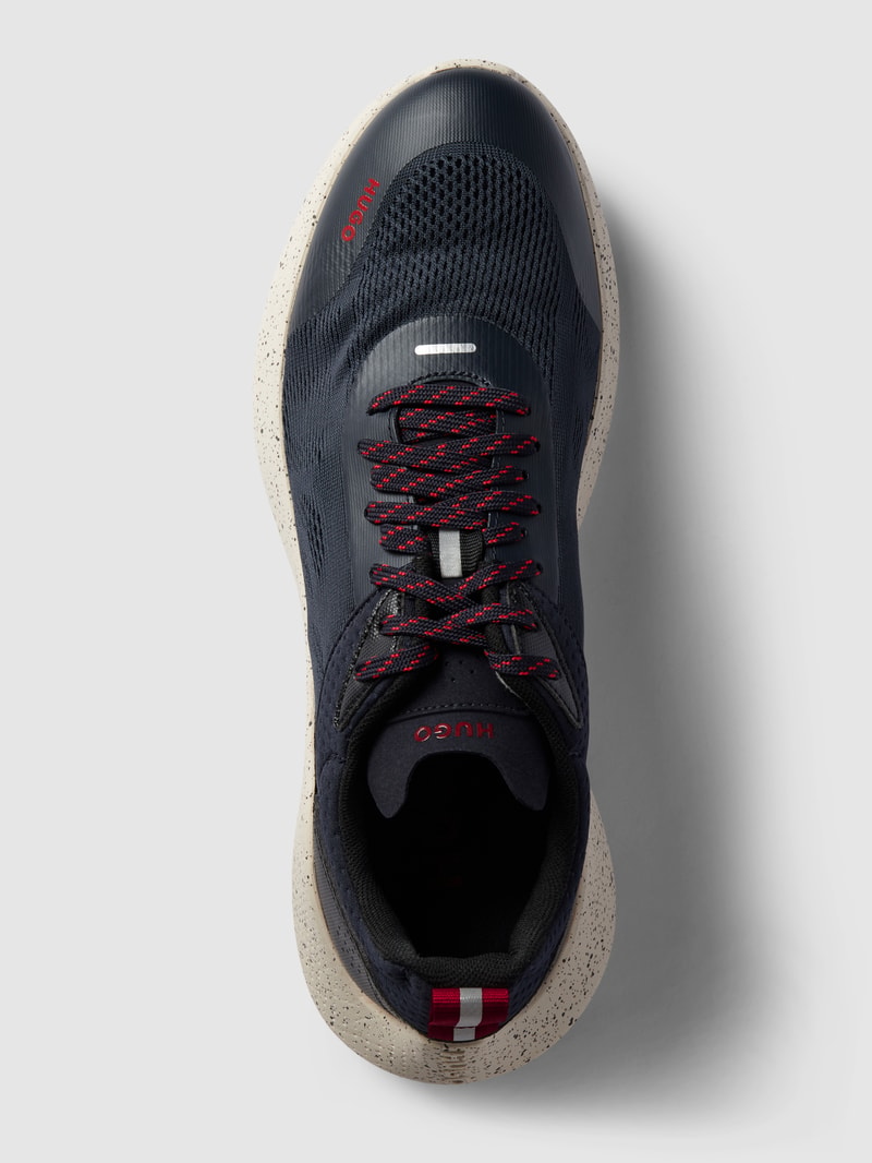 Sneaker mit Label-Details Modell 'Wayne' in dunkelblau