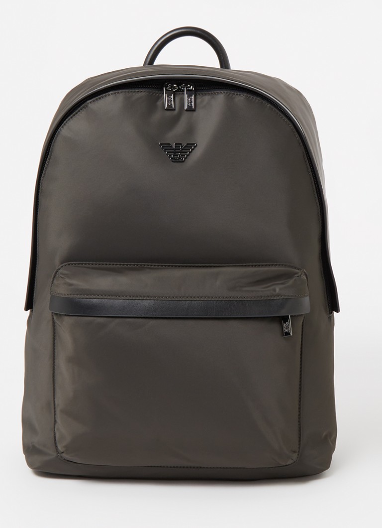 Emporio Armani Sustainability Values mugursoma ar ādas detaļām
