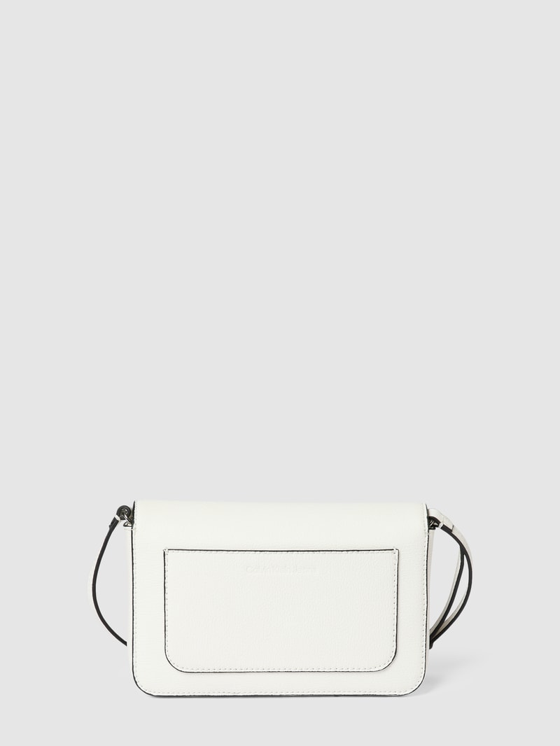 Handtasche mit Label-Applikation Modell 'MINIMAL' in weiß