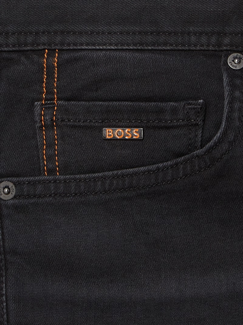 Tapered Fit Jeans mit Stretch-Anteil Modell 'Taber' in marineblau