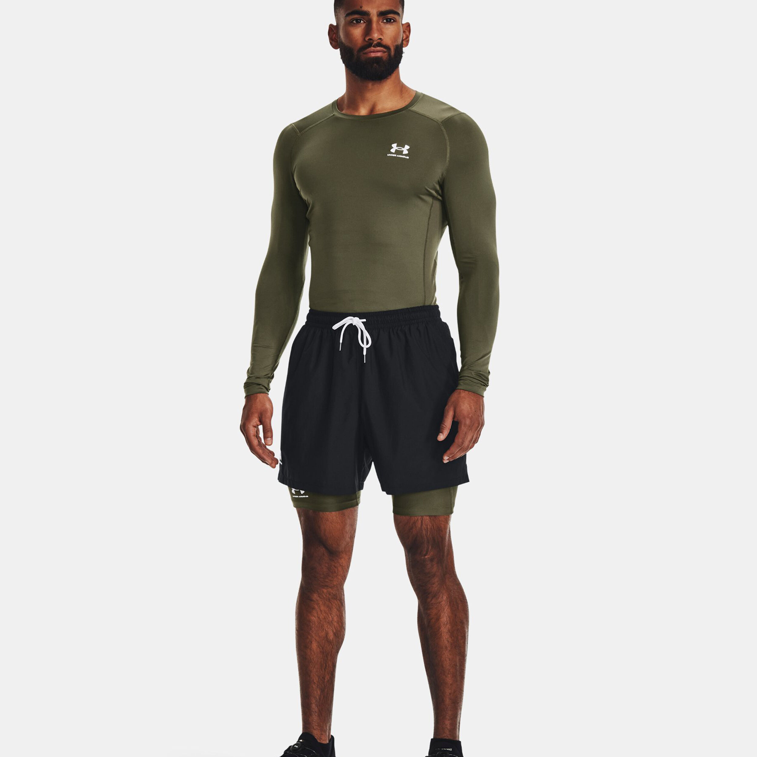 Heatgear Comp Longsleeve Herren - Oliv