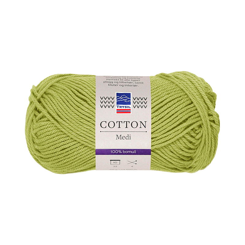 Trysil Cotton Medi garn bomull 100% bomull, lime