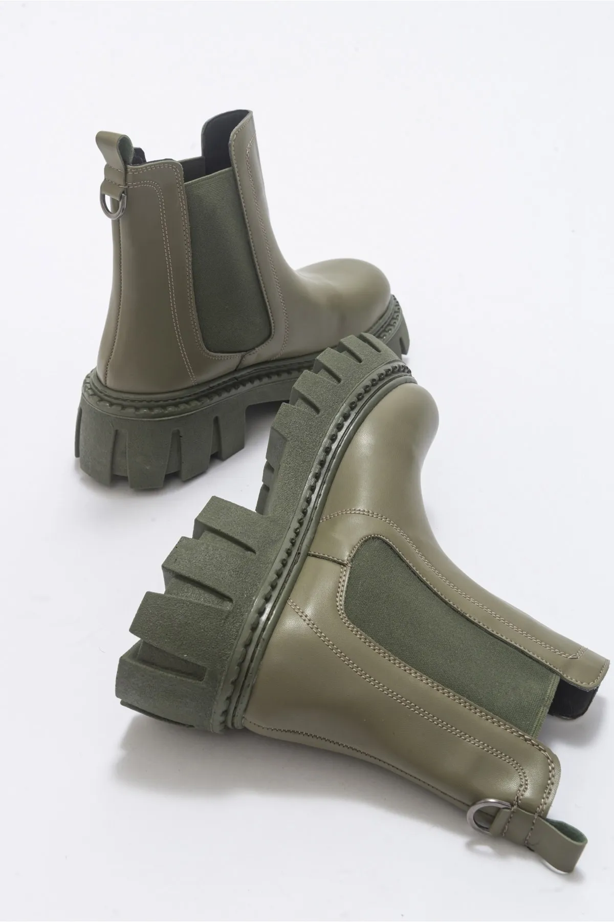 LuviShoes  Chap Grüne Damenstiefel