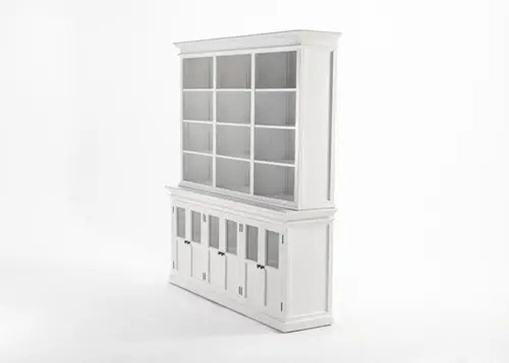 Novasolo Küchenbuffet Halifax Bücherschrank mit 6 Glastüren