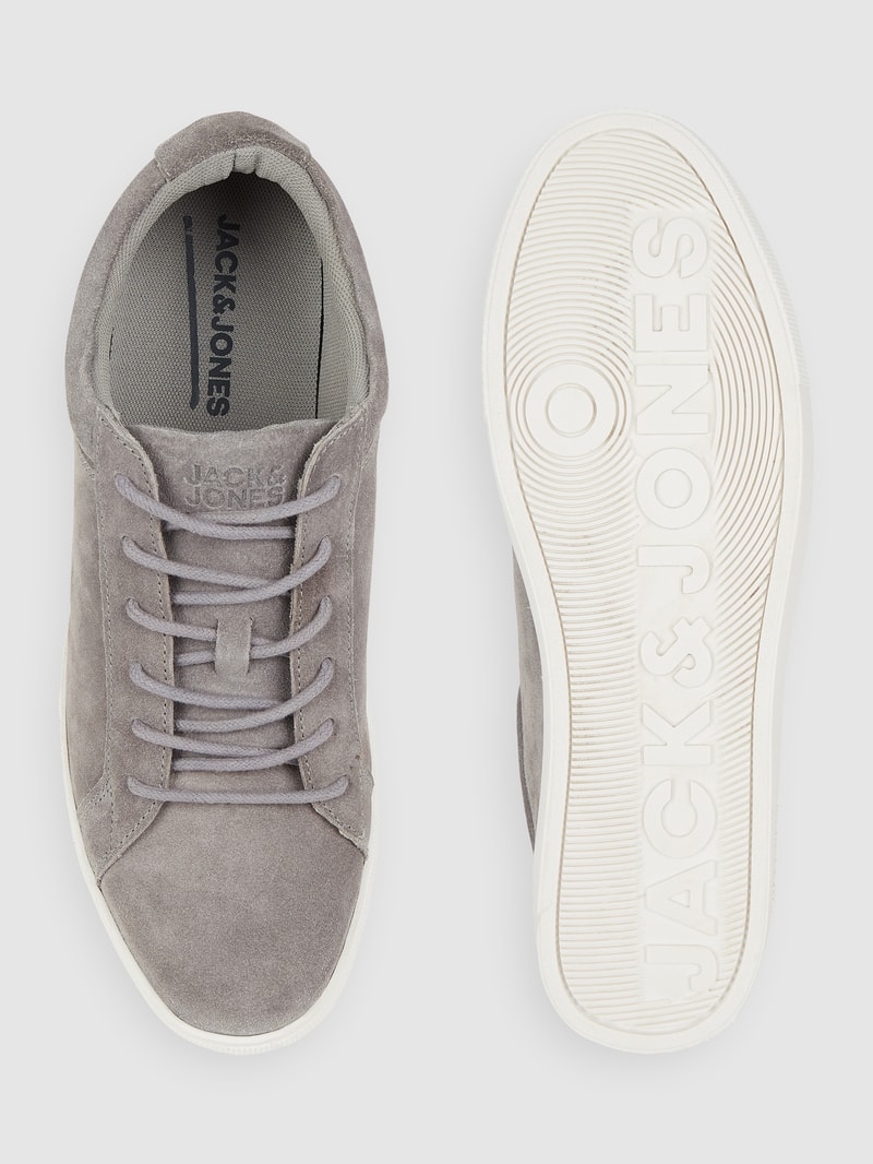 Sneaker aus Veloursleder Modell 'Galaxy' in hellgrau