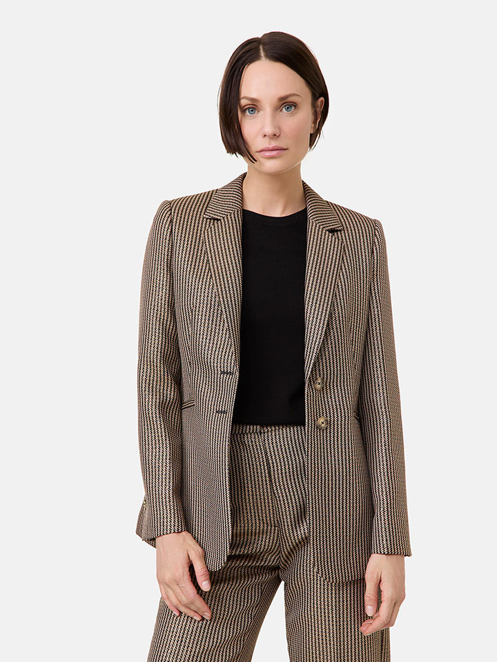 TAIFUN Blazer in Beige/ Schwarz günstig kaufen