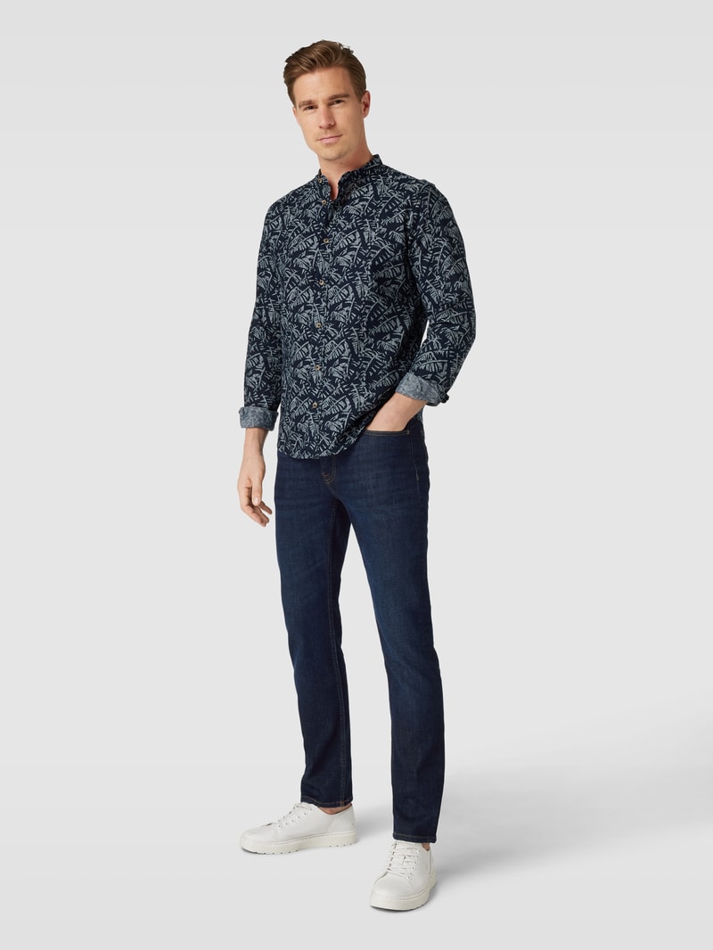 Jeans im 5-Pocket-Design Modell 'MERCER' in dunkelblau