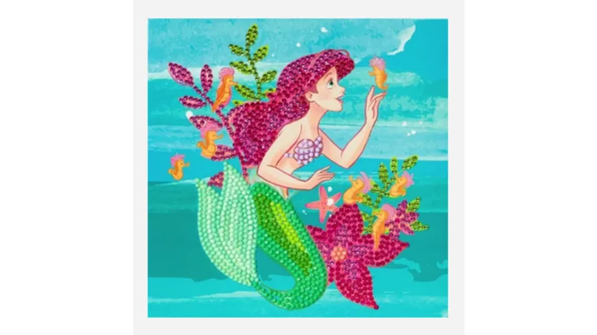 Craft Buddy - Crystal Art Diamond Painting Card Kit Arielle, 18x18cm