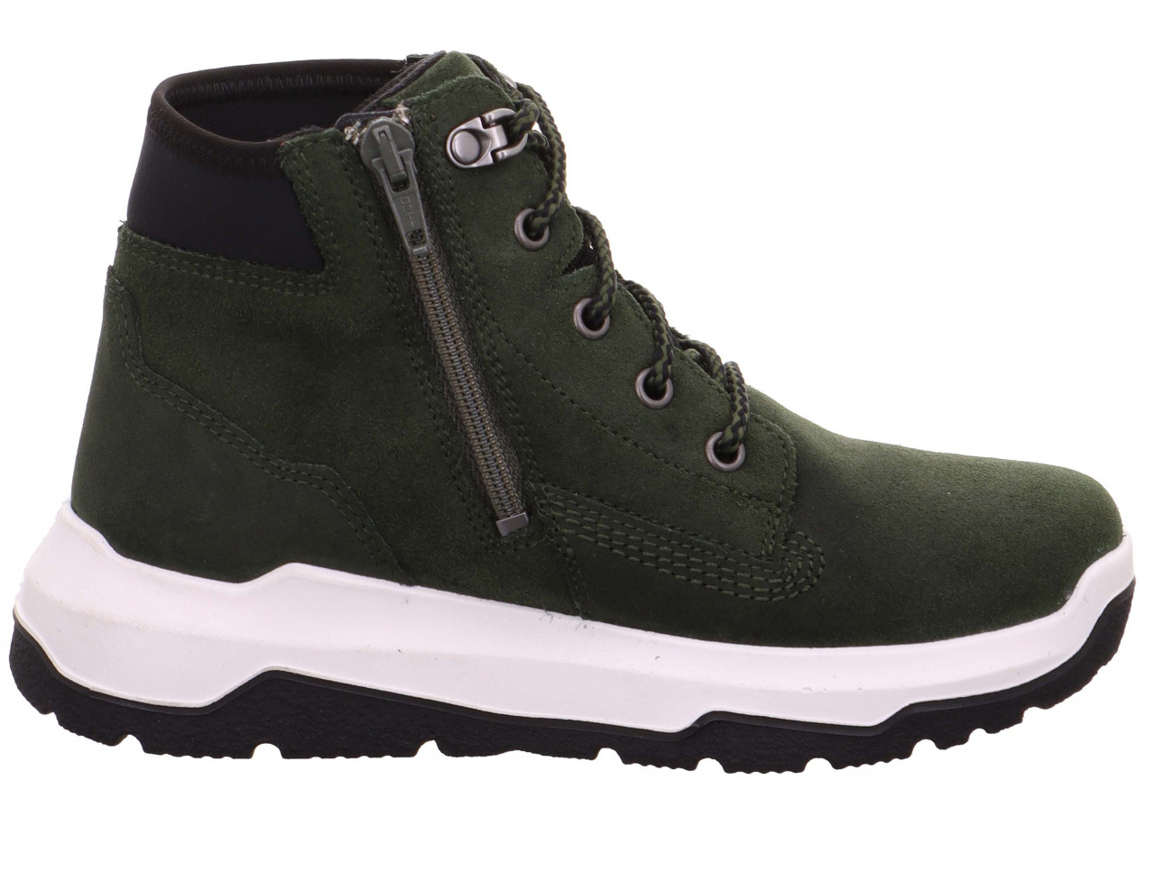 SPACE - Grün/SchwarzBoots mit Reißverschluss