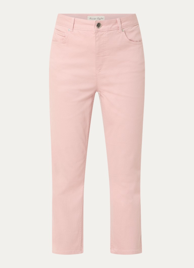 Calça jeans cropped de cintura alta e modelagem afunilada Phase Eight Lindsey com lavagem colorida