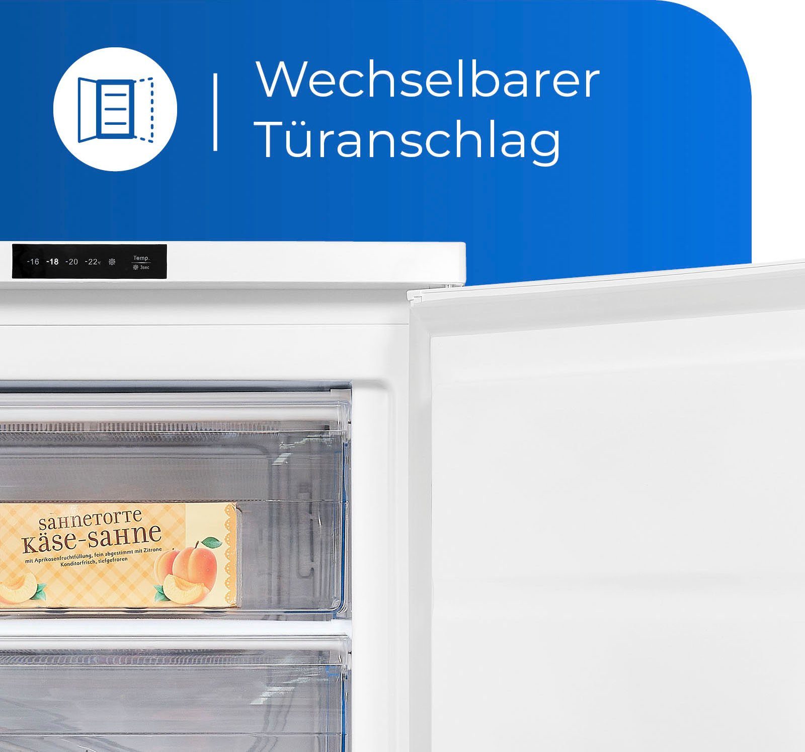 exquisit Gefrierschrank GS81-HE-010D weiss, 85,0 cm hoch, 56,0 cm breit