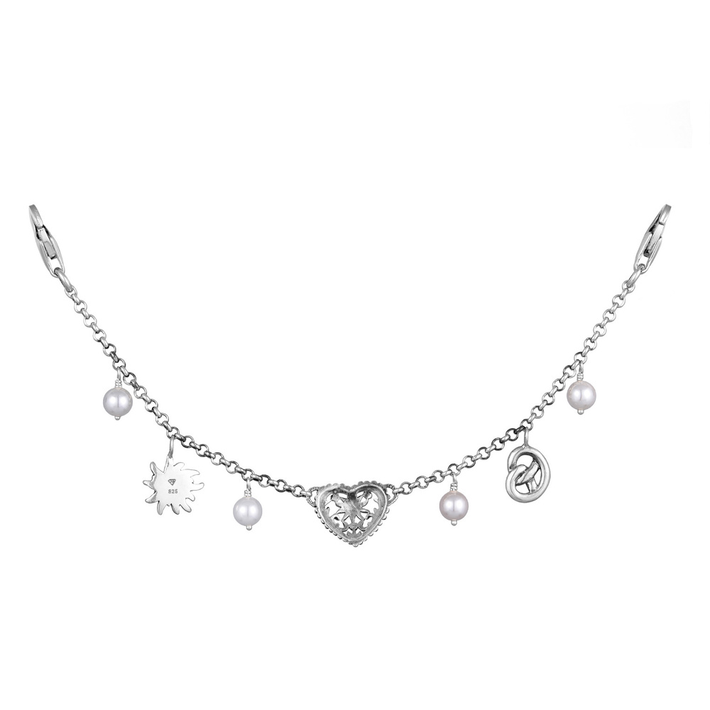 Elli Elli Accessoires de Bijouterie Femmes Charivari Dirndl chaîne Brezel cœur en arge Bijoux