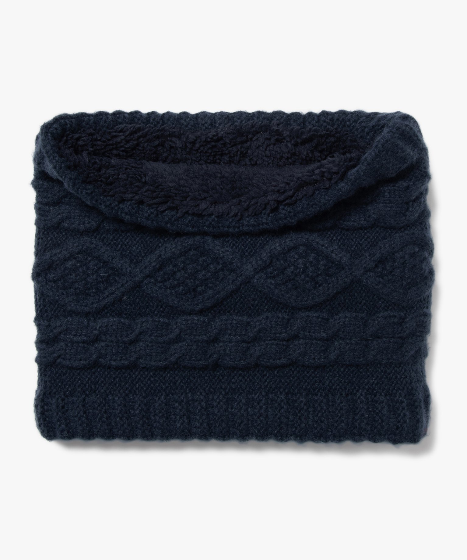 Echarpe snood torsadée avec doublure sherpa fille bleu | GEMO