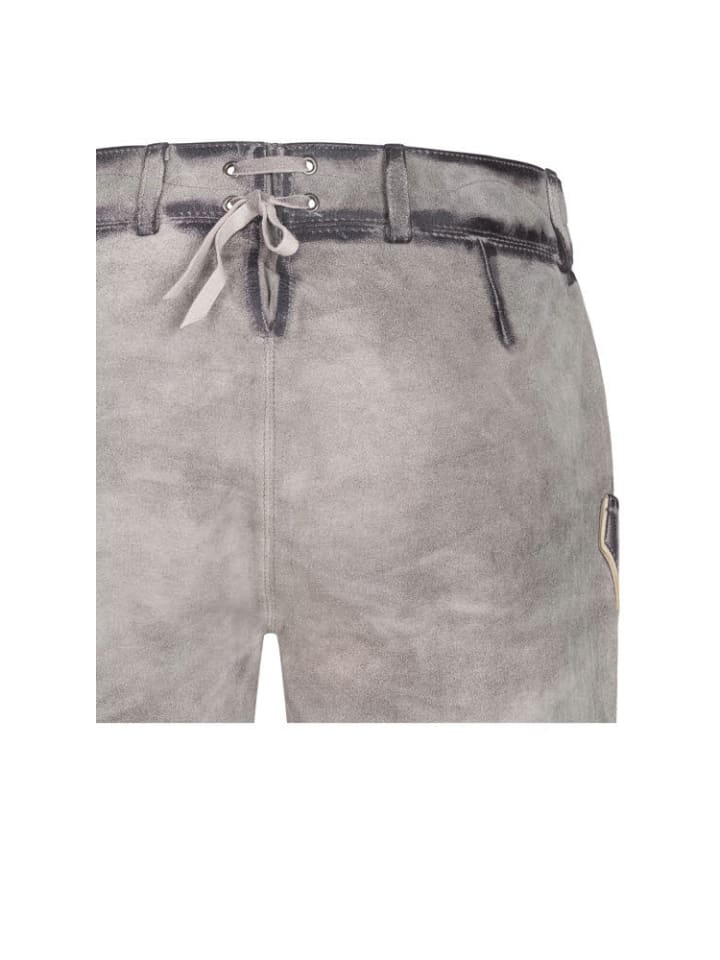 Nübler Lederhose kurz Tiana L in Silber günstig kaufen