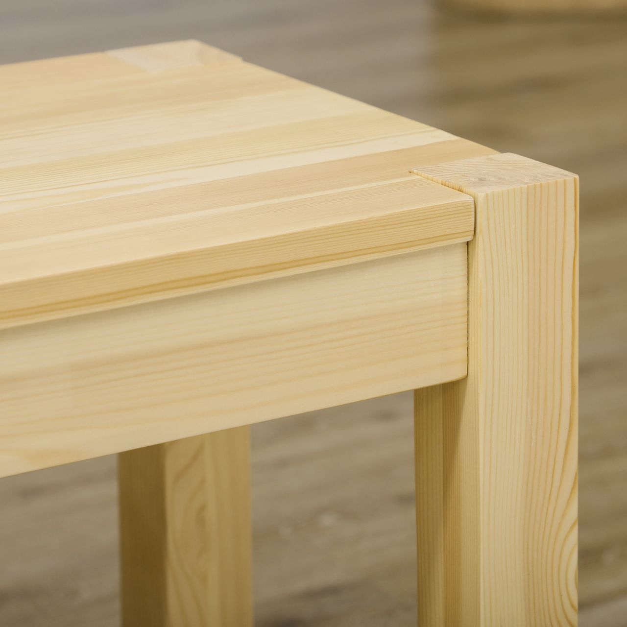 HOMCOM Sitzbank 3-Sitzer Holzbank Essbank im Landhaus-Stil, Küchenbank für Küche