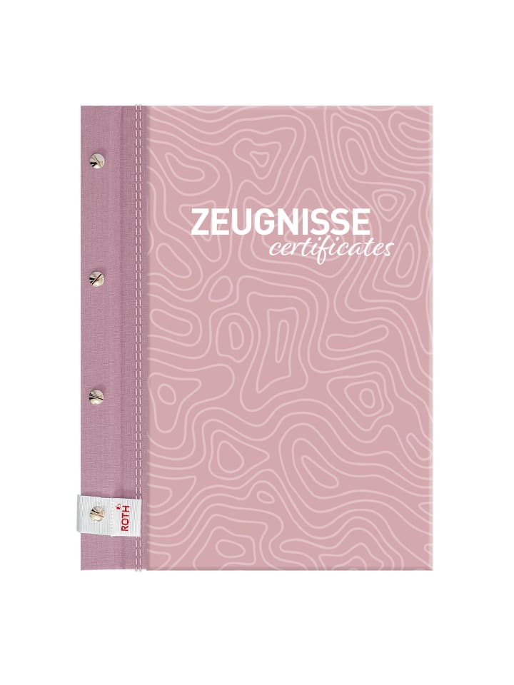 ROTH Zeugnismappe Pattern mit Buchschrauben - Dusty Rose in Rosa günstig kaufen onesize
