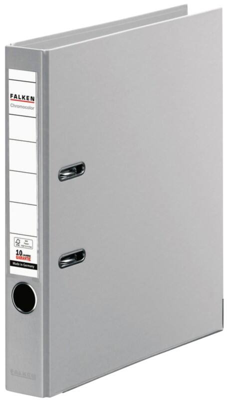 Falken Chromocolor Ordner DIN A4 50 mm Grau 2 Ringe S50 Pappkarton, PP (Polypropylen) Hochformat