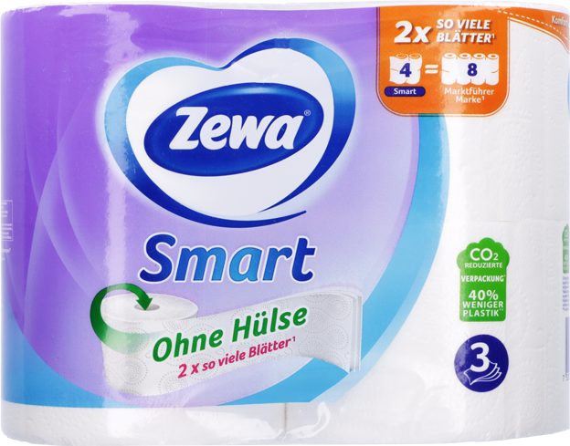 Zewa Toilettenpapier Smart 3-lagig (4x300 Blatt)
