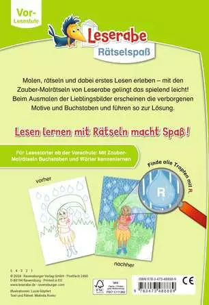 Leserabe Rätselspaß Zauber-Malrätsel zum Lesenlernen: Feen (Vor-Lesestufe)