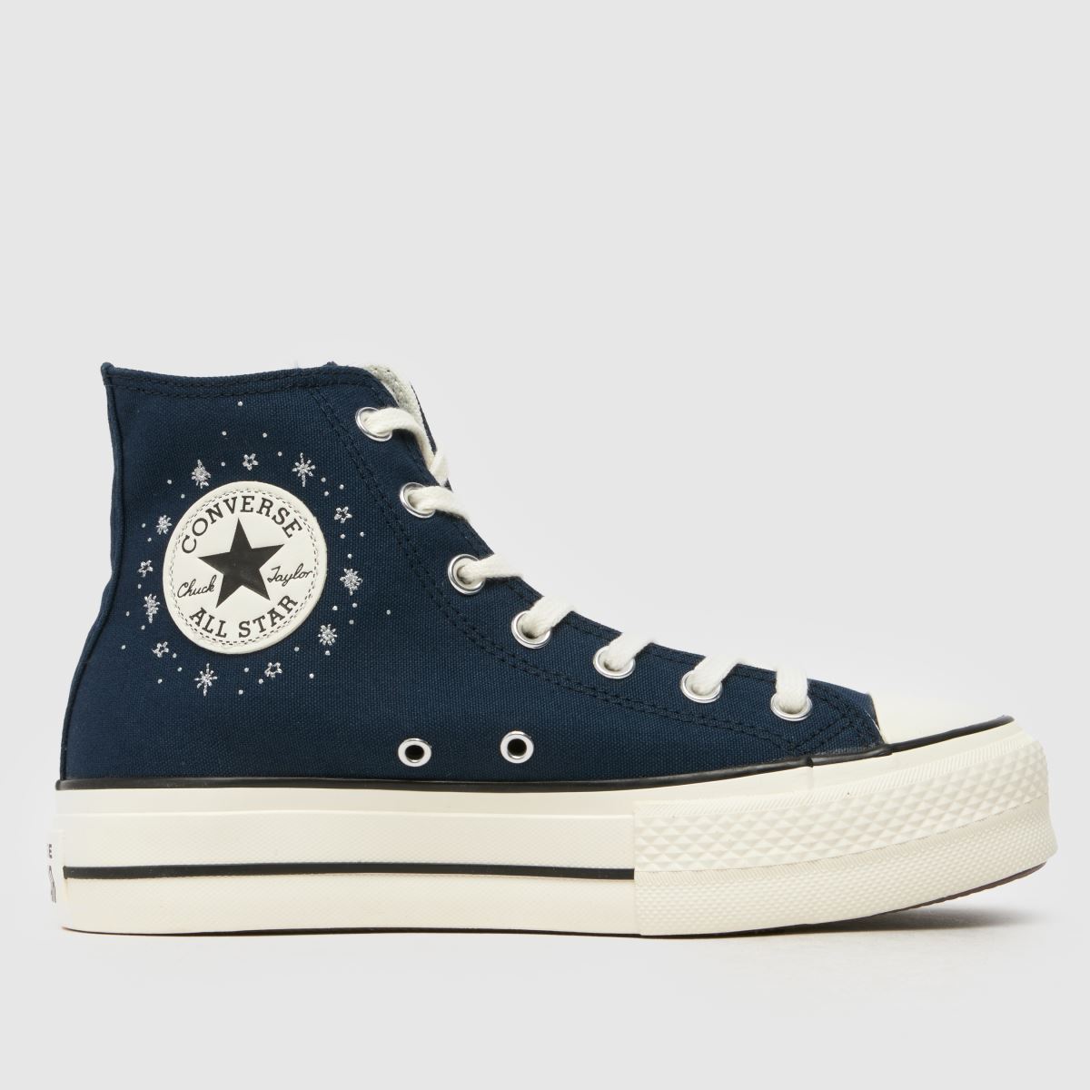 Converse – All Star – Lift – Marinblå, höga sneakers i Cosmic-modell