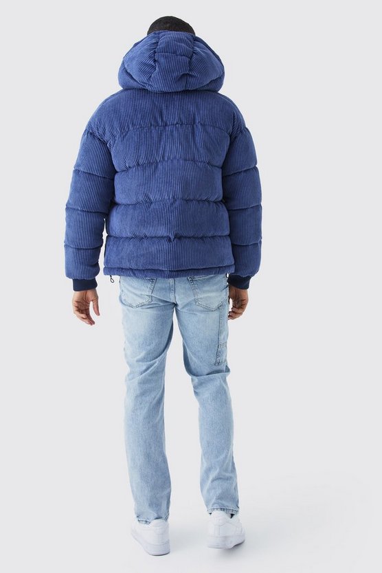 Kord-Steppjacke mit Kapuze