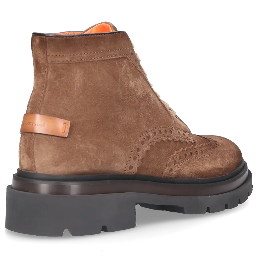 Santoni - Stiefeletten 17684 Veloursleder - braun