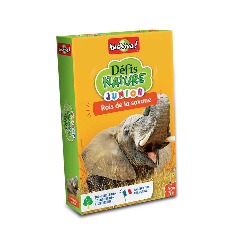 Jeu de cartes Défis nature Junior Rois de la savane Bioviva