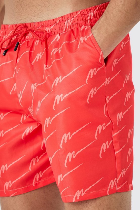 Mittellange Man Signature Badehose