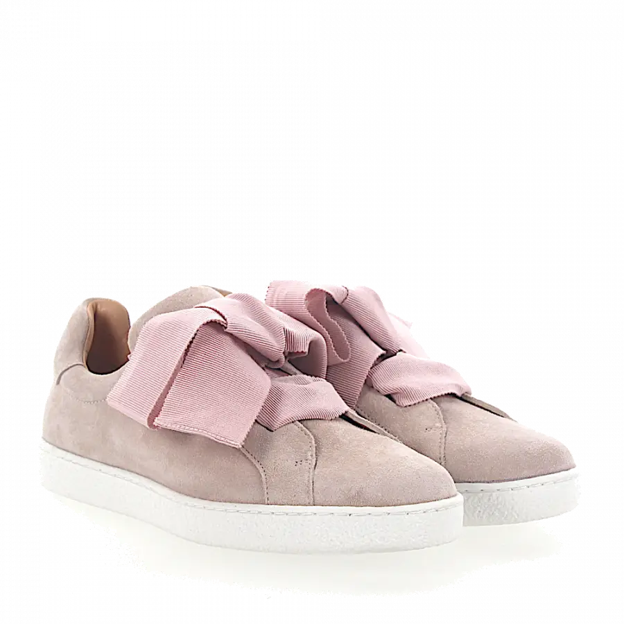 Unützer - Sneaker low Kalbsleder Veloursleder rosa - pink