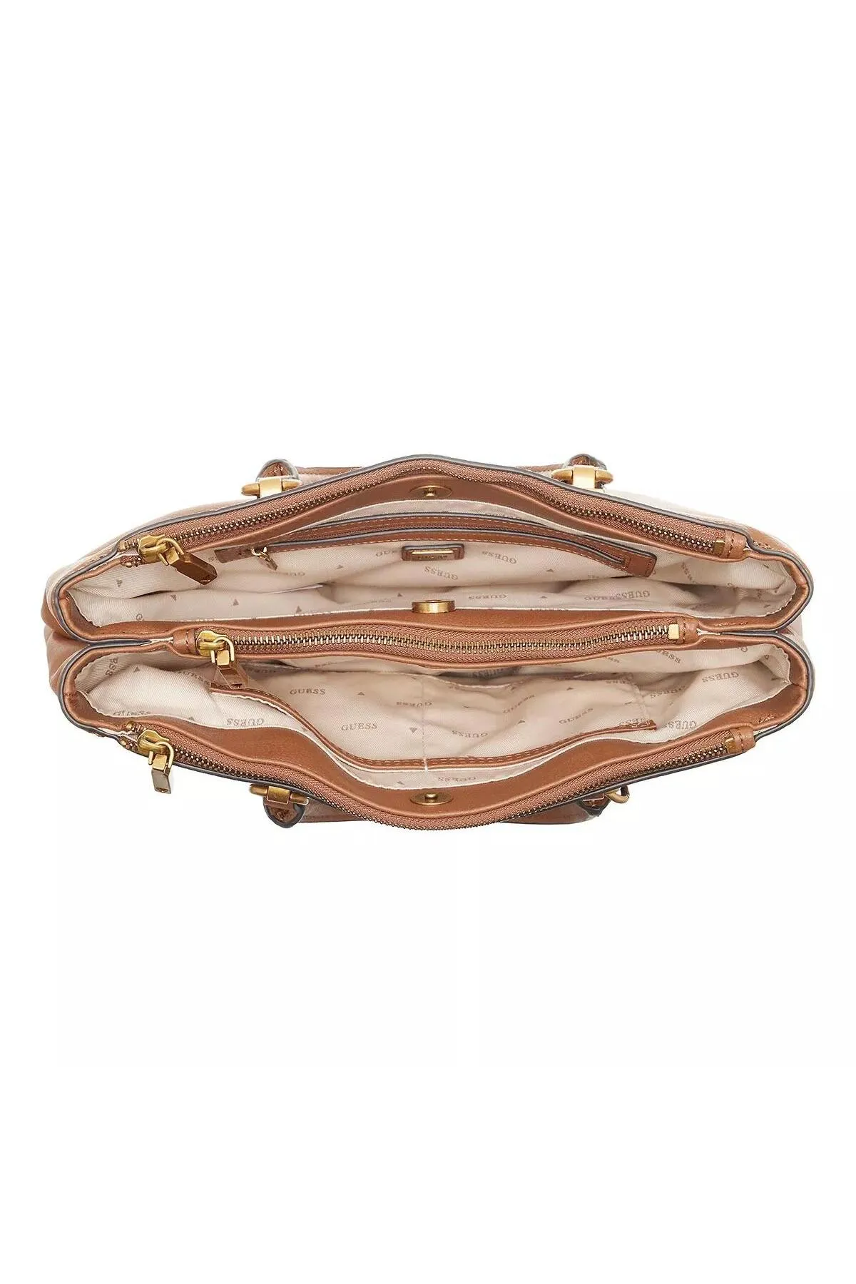 Guess  Arja Luxus Satchel Cognac
