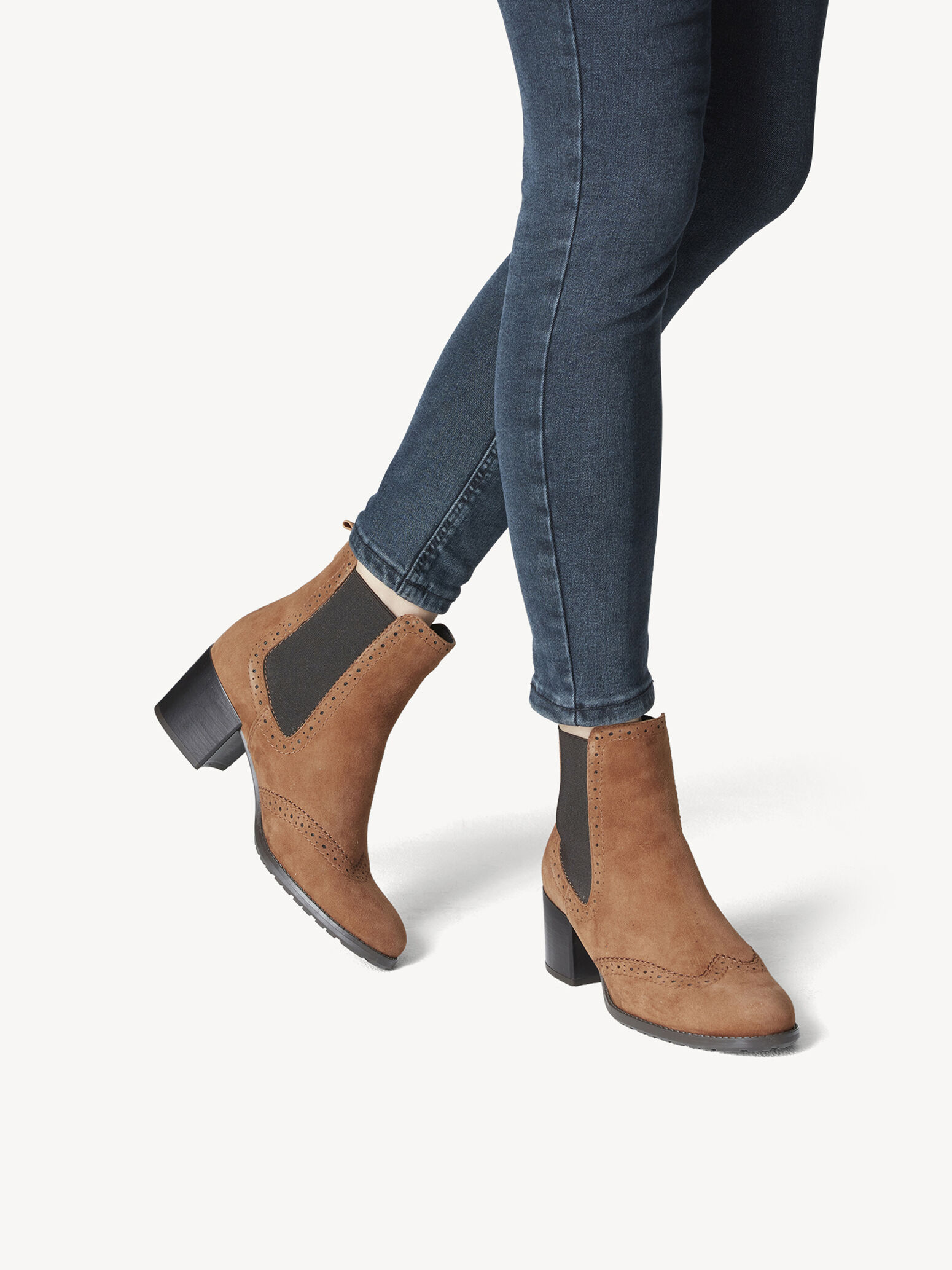 Bottine Chelsea en cuir - marron
