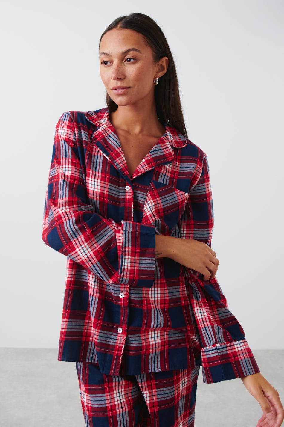 Flannel pyjamas shirt