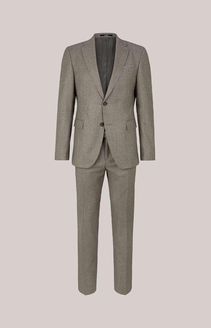 Flanell-Anzug Haspar-Bloom in Beige gemustert