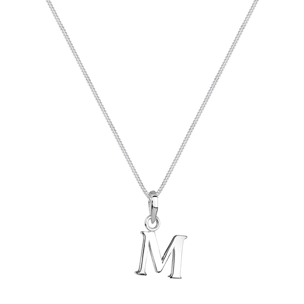 Elli Elli Collier Femmes Lettre M Pendentif en Argent Sterling 925 Bijoux