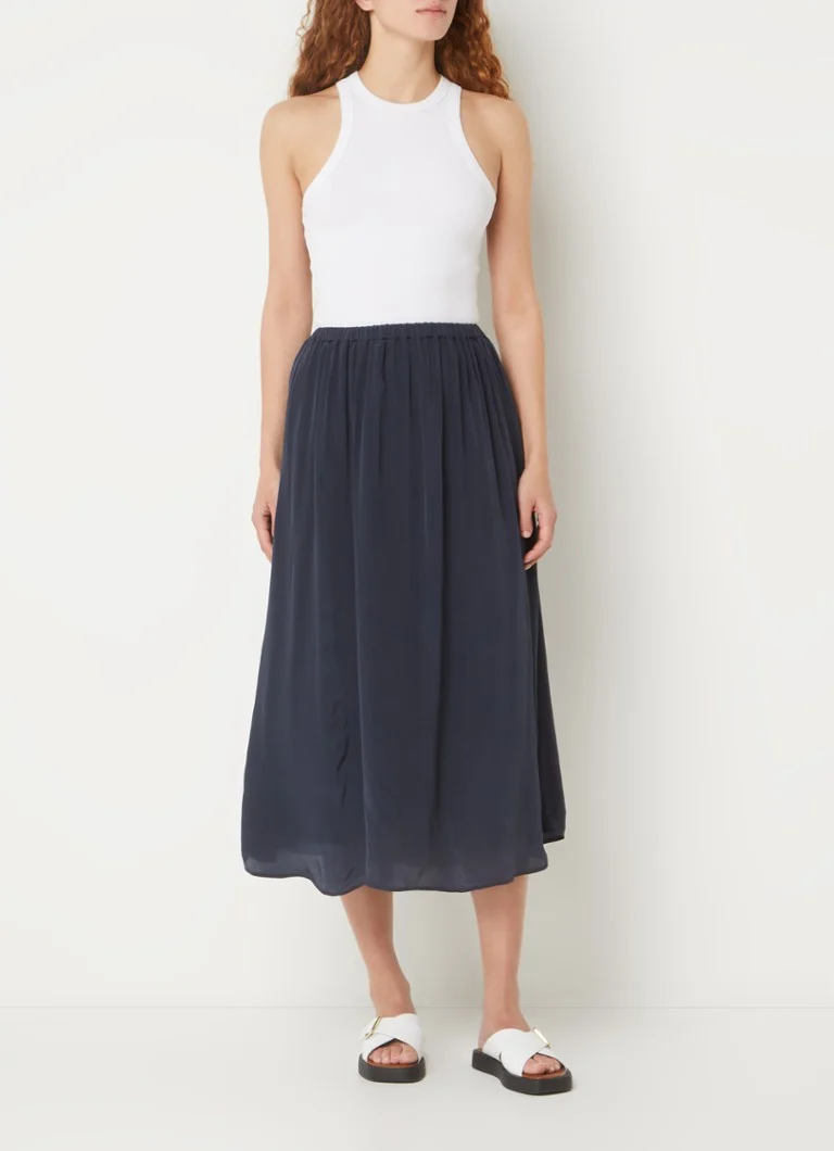 Penn & Ink Midi skirt with elastic waistband